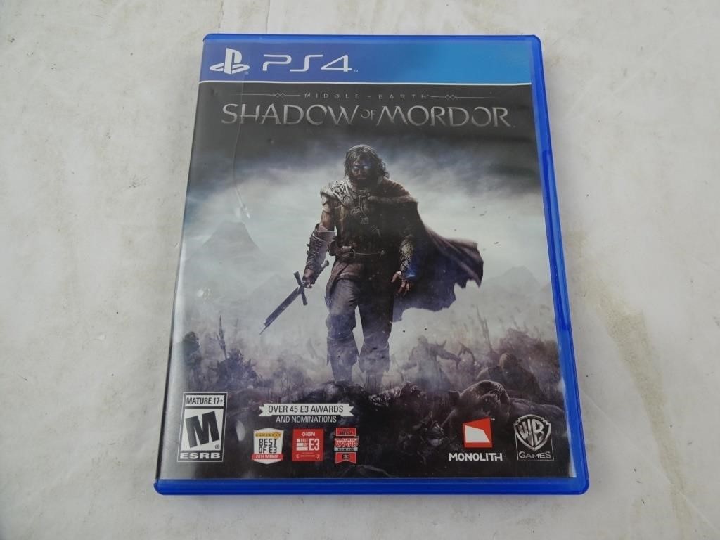 PS4 Middle Earth Shadow of Mordor Game Disk in
