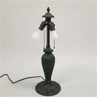 Ornate metal lamp base - 25" tall