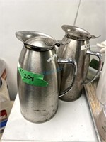 BRUSHED STAINLESS STEEL BEVERAGE SERVERS