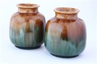 Pair Regal Mashman Australian Pottery Vases,