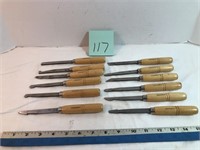 12 Woodcraft wood carving tools