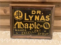 OLD DR LYNAS MAPLE SYRUP FRAMED AD