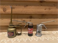 (3) OLD OIL CANS STP/SINCLAIR