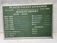 Platte Valley market report livestock sign 36” x