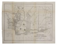 U.S. MAP WASHINGTON TERRITORY, ANSON HENRY, 1863