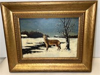 1940 J. W. COOKE SIGNED OIL ON BOARD IN GOLD