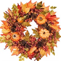 Autumn Front Door Wreath, 22"