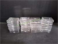 (28) Plastic Trading Card Cases