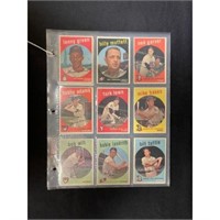 (10) 1959 Topps Baseball Cards Vg-ex