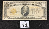 1928 Ten Dollar Gold Certificate