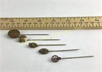 (5) Victorian stick pins