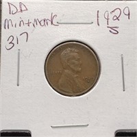 1929-S WHEAT PENNY CENT DOUBLE DIE MINT MARK