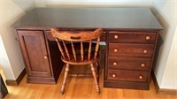 Beautiful solid wood writing desk, with two