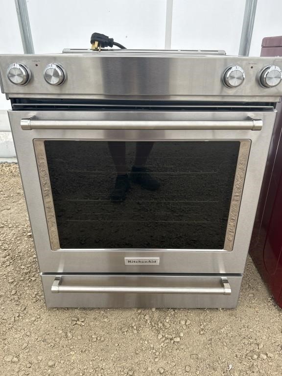Kitchenaid slide in convection range stainless