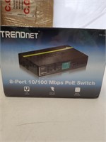 TRENDNET 8 PORT 10/100 MBPS POE SWITCH