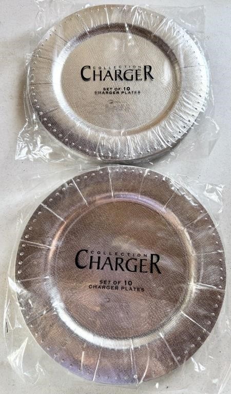 Two New Sets of Charger Plates - 20 total