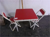 Children's metal table and chair set