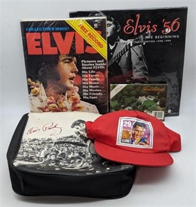 (LM) Elvis items including a calendar, collectors