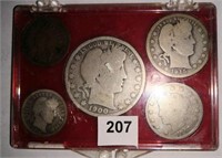 Early 1900's Type Set, 5 Coins, one