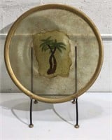 Large Palm Tree Glass Plate T9C