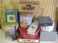 Assorted Tins, Boxes & More