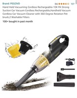 Hand Held Vacuuming Cordless Rechargeable