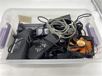 Box Lot of Computer Parts & Wires