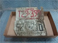2 - 1949 Minnesota Lic Plates