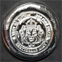 5 Troy Oz .999 Fine Silver Scottsdale Button