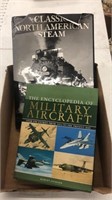 Military aircraft and Steam train book lot