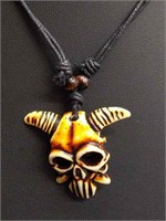 Hand carved bone necklace 10"