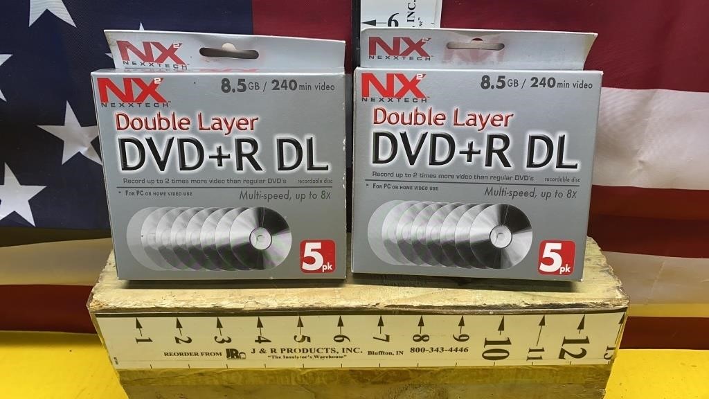 NEW 2 Packs of 5 DVD+R DL Compact Disks