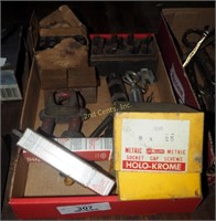 Steel Number Die Drill Bits & Misc Parts Box Lot