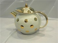 Hall China Windshield teapot - Ivory Gold Label