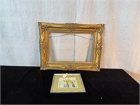 Gilt Painted Empty Frame Wear, Trees Print