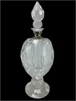 Cut Crystal Perfume Decanter W/Glass Dauber