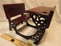 Cast Iron & Wood Doll Decor Desk