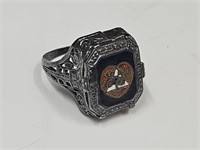 FCH or FHC  Sterling Silver Vintage Ring Size 4.5