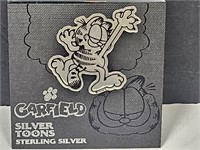 Sterling Silver Garfield  Pin See Size
