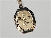 St. Christopher Protect Us Sterling Pendant
