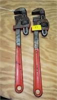 (2) 18" PIPE WRENCHES
