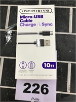 5 Infinitive Micro-USB Cable Charge & Sync 10ft