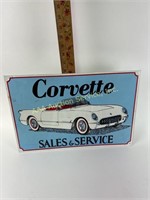 18x12 corvette sales & service sign