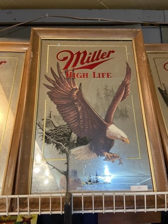 Miller high life mirror bald eagle wisconsin