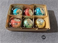 Western Germany Hand Painted Dimpled Ornaments