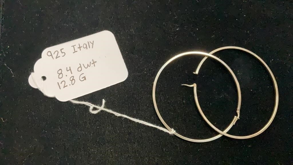 2 925 silver Ear Hoops