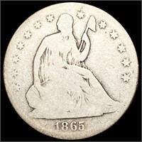 1865-S Seated Liberty Half Dollar NICELY