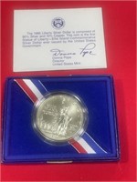 1986 Uncirculated Liberty silver dollar