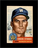 1953 Topps #89 Chuck Stobbs VG to VG-EX+