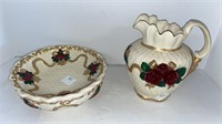 Ceramic pitcher w/ bowl